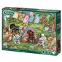 Falcon Deluxe Puppies in The Garden Jigsaw Puzzle (1000 Pieces)