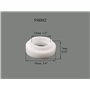 RIVERWELD Corps de Collet Diffuseur de Gaz TIG 13N 45V série Coupes en Verre Transparent Buse en Quartz 10# 16,0mm, 12# 20,0mm 4