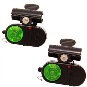 BPS OZL-13003 Lot de 2 alarmes numériques sensibles pour pêche à la morsure sans fil