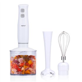 apina Mixeur Plongeant Set - Mixeur Plongeant avec Hachoir - Batteur Électrique - Blender - Fouet - 400W - Blanc