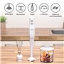 apina Mixeur Plongeant Set - Mixeur Plongeant avec Hachoir - Batteur Électrique - Blender - Fouet - 400W - Blanc