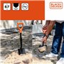 BLACK+DECKER Pelle - 67 cm - 800 g - Inoxydable - Tête en Acier au Carbone et Manche en Fibre de Verre - Noir