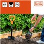 BLACK+DECKER Pelle - 67 cm - 800 g - Inoxydable - Tête en Acier au Carbone et Manche en Fibre de Verre - Noir