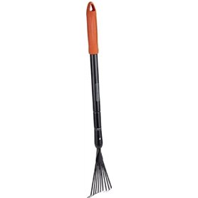 BLACK+DECKER Râteau à Feuilles BXGTTO7050 – Réglable de 77 à 110 cm – Râteau – Râteau – Résistant à la Rouille – Noir/Orange