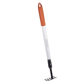 BLACK+DECKER Râteau Jardin à 5 Dents - Haute Réglable de 66 à 100 CM - Outillage de Jardin - Acier au Carbone