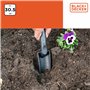 BLACK+DECKER Mini Pelle avec Indication de Mesure - Pelle de Jardin 30,5 cm - Outils Jardinage - Truelle Polypropylène - Noir/Or