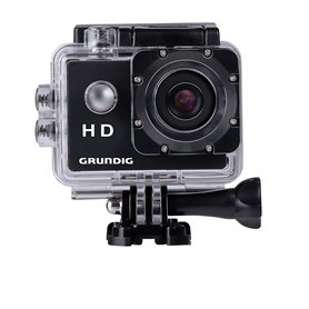 Grundig Caméra d'action HD720P - Caméra sous-Marine - Étanche jusqu'à 30 m - Écran LCD 2" - Accessoires Divers - Détection de Mo