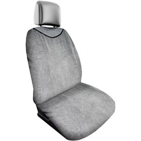 Dunlop Housses de siège en Tissu éponge - 130 x 70 cm - Ajustement Universel - Lavable en Machine - Gris