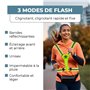 UMBRO Gilet de sécurité Unisexe avec réflecteurs et lumière de Course, Jaune/Noir, Taille Unique