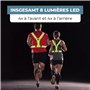 UMBRO Gilet de sécurité Unisexe avec réflecteurs et lumière de Course, Jaune/Noir, Taille Unique