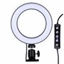 Grundig Anneau lumineux avec clip - Selfie Light RGB et lumière blanche - ⌀16 cm - Cou flexible - 48 LED