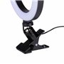 Grundig Anneau lumineux avec clip - Selfie Light RGB et lumière blanche - ⌀16 cm - Cou flexible - 48 LED