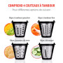 alpina Mandoline Cuisine Électrique - Coupe Legumes Multifonctions - Hachoir Électrique en Acier Inoxydable - Mandoline Coupe-Lé