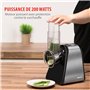 alpina Mandoline Cuisine Électrique - Coupe Legumes Multifonctions - Hachoir Électrique en Acier Inoxydable - Mandoline Coupe-Lé