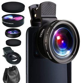 2 en 1 Kit de Lentilles de Caméra pour Téléphone Portable