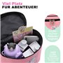 Panier de vélo rose pour enfants - Sacoche de guidon pour enfant - Panier avant pour vélo d'enfant - Sac de vélo pour enfant ave