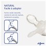Difrax Tétine 6-18 Mois Natural – Sucette Naissance avec Tétine Silicone - Facile à Accepter - un Apport Optimal d'Air – Tutute 