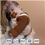 Difrax Tetine Bébé - 0-6 Mois Natural - 2 Unité - Sucettes avec Tétine Silicone - PURE DUO - Marron/Cannelle