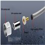 hiahaz,2 pcs (1/2 60cm) Tuyau de Rechange pour Robinetterie de Cuisine Flexible Sanitaire Inox Tuyau Tressé en Acier Inoxydable 