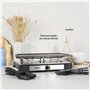 Tristar Raclette - 8 personnes - Surface de cuisson 42 x 23 cm - Thermostat réglable avec anneau lumineux - 1400 W - Noir - RA-2