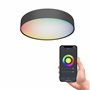 CALEX Plafonnier Connecté LED 30cm Tissu Noir