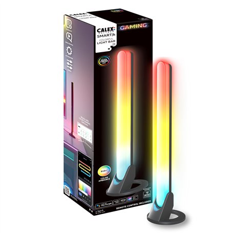 CALEX Smart Gaming - Barre LED Gaming pour Écran - Compatible Razer Chroma - Smart Home - Synchronisation RGBIC pour PC - Music