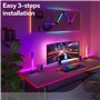 CALEX Smart Gaming - Barre LED Gaming pour Écran - Compatible Razer Chroma - Smart Home - Synchronisation RGBIC pour PC - Music 