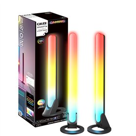 Calex Barre lumineuse LED pour moniteur de jeu - 2 pièces - Compatible Razer Chroma - Synchronisation RGBIC pour PC - Éclairage