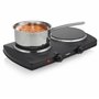 Plaque de cuisson vitrocéramique 2 feux Princess 303021 - 16 et 19 cm de diamètre - 5 réglages - 800 et 1 200 W, Noir