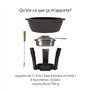 Boska Service à Fondue Pro - Appareil à Fondue - Fondue au Fromage - Convient à Tout Type de réchaud - Noir - Capacité 1.1 L