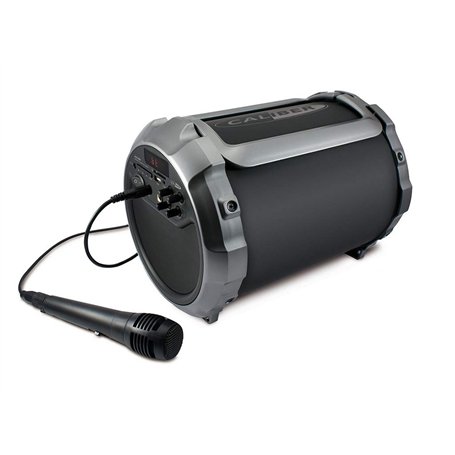 Caliber Karaoké complet - Haut parleur avec microphone - Bluetooth - FM - USB - SD - Autonomie 6h - Puissance 15 W - Noir