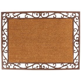 Esschert Design LH48 Fallen Fruits Paillasson en Fonte avec Fibre de Coco Marron 75 x 55 cm
