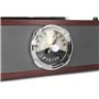 Fenton RP180 Platine Vinyle Lecteur CD Design Retro - Bois Foncé, Récepteur Bluetooth, Haut-Parleurs Intégrés, 33, 45 et 78 Tour