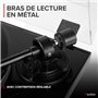 Audizio Toledo Platine Vinyle HiFi Premium Sortie Bluetooth - Noire, 33 et 45 TR/Min, Bras de Lecture Réglable, Cellule Audio Te