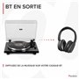 Audizio Toledo Platine Vinyle HiFi Premium Sortie Bluetooth - Noire, 33 et 45 TR/Min, Bras de Lecture Réglable, Cellule Audio Te