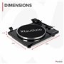 Audizio Toledo Platine Vinyle HiFi Premium Sortie Bluetooth - Noire, 33 et 45 TR/Min, Bras de Lecture Réglable, Cellule Audio Te