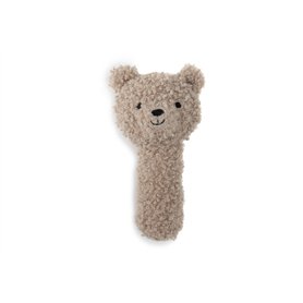 Jollein Hochet pour bébé - Ours en peluche - Vert olive - Boucle - 100% polyester - 22 x 9 x 20 cm