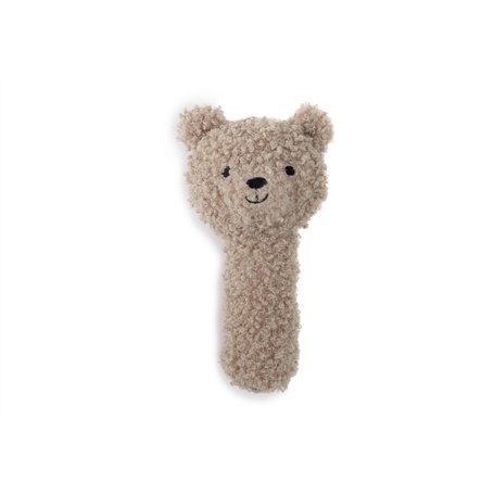 Jollein Hochet pour bébé - Ours en peluche - Vert olive - Boucle - 100% polyester - 22 x 9 x 20 cm