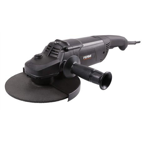 FERM Meuleuse d'angle professionnelle - 2600W - 230mm - Câble en caoutchouc de 3m
