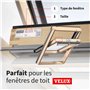 Cocoon Store Occultant M04 Rideau Thermique - Store pour Fenetre de Toit - Isolant Thermique - Bleu Foncé
