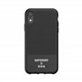 Superdry Coque de Protection en Toile moulée pour iPhone XR, Noir.