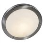 Qazqa yuma - Plafonnier - 1 lumière - Ø 310 mm - Acier - Design, Moderne - éclairage extérieur - Salle de bains