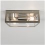 Qazqa rotterdam - Plafonnier - 2 lumière - L 280 mm - Acier - Moderne - éclairage extérieur - éclairage intérieur,Hall d’entrée