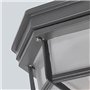 Qazqa bri - Plafonnier - 1 lumière - Ø 265 mm - Gris foncé - Rustique - éclairage extérieur