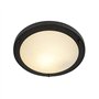 Qazqa yuma - Plafonnier - 1 lumière - Ø 310 mm - Noir - Moderne - éclairage extérieur - Salle de bains