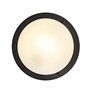 Qazqa yuma - Plafonnier - 1 lumière - Ø 310 mm - Noir - Moderne - éclairage extérieur - Salle de bains