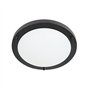 Qazqa yuma - Plafonnier - 1 lumière - Ø 310 mm - Noir - Moderne - éclairage extérieur - Salle de bains