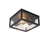 Qazqa charlois - Plafonnier - 2 lumière - L 24 cm - Noir - Design - éclairage extérieur - Salle de bains