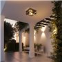 Qazqa charlois - Plafonnier - 2 lumière - L 24 cm - Noir - Design - éclairage extérieur - Salle de bains