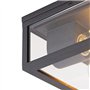 Qazqa charlois - Plafonnier - 2 lumière - L 24 cm - Noir - Design - éclairage extérieur - Salle de bains